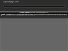 Tablet Screenshot of mywebpage.com